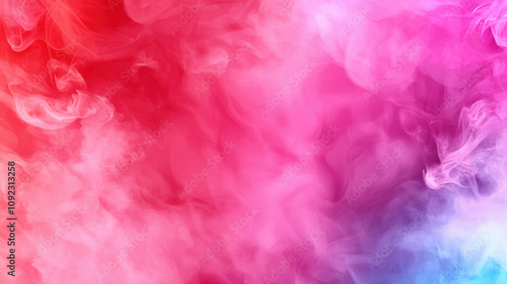 Fototapeta premium Vibrant pink and red watercolor background with soft gradients