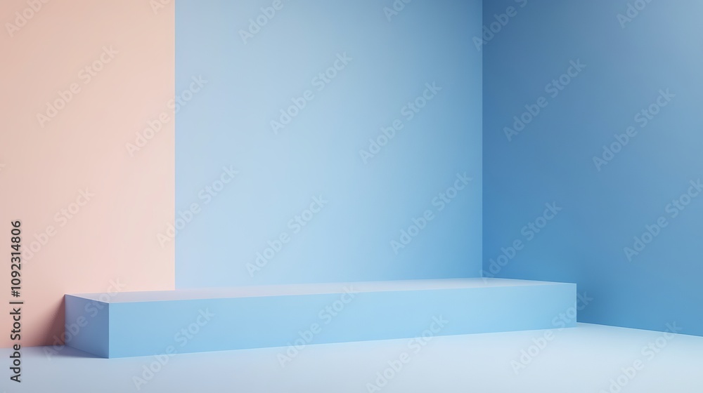 Fototapeta premium Light blue solid background with open space for graphic elements and text versatile and clean design layout ideal for marketing materials, social media graphics, presentations, web design
