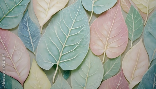 Wallpaper Mural green leaf texture Torontodigital.ca