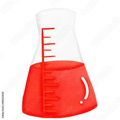 Flasks on white background 