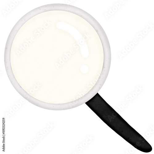 magnifying glass on white background