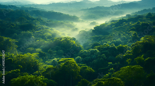 An Evocative Image Capturing the Foreboding Silence of the Amazon Rainforest's Isolation Amid Deforestation