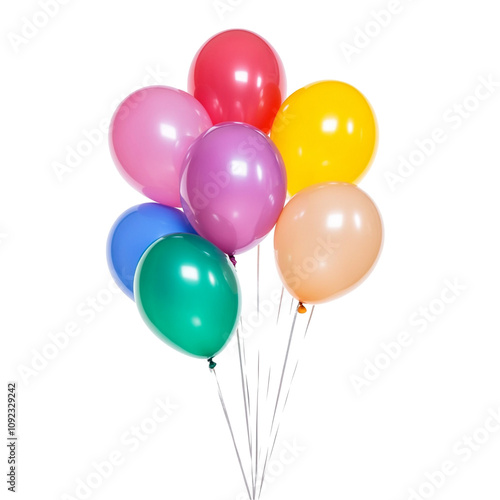 A Bunch of Colorful Balloons Floating