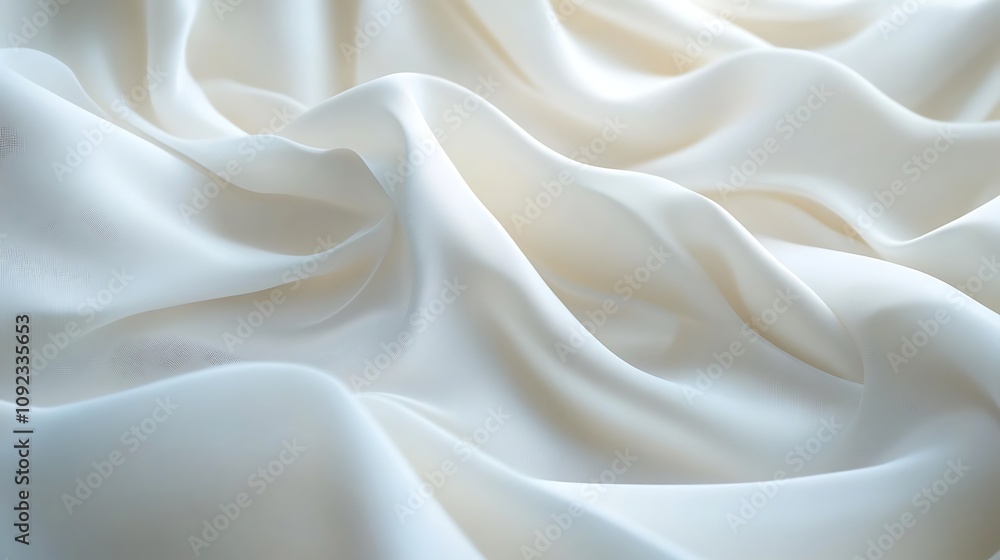 Fototapeta premium Abstract white background with blurred lines wave