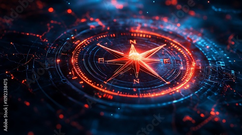 Wallpaper Mural Navigating the digital compass technology and design abstract view Torontodigital.ca