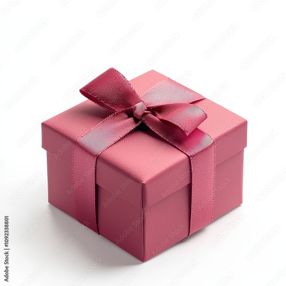 Elegant pink gift box with satin ribbon for special occasions and celebrations Elegant pink gift box with satin ribbon for special occasions and celebrations