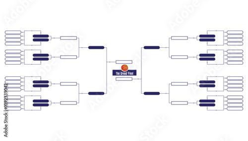 Tournament Chart for Groups and Teams - Playoff bracket vector