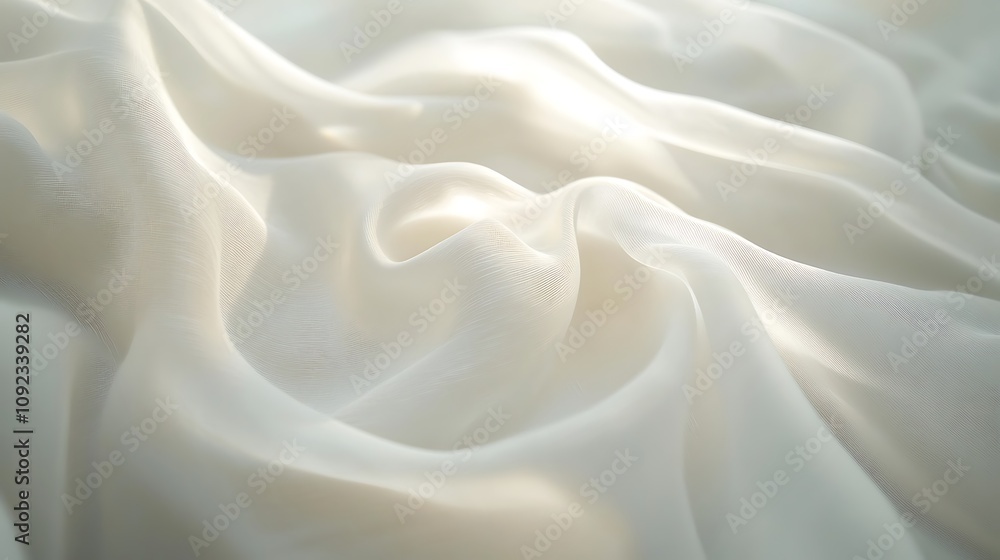 Fototapeta premium Abstract white background with blurred lines wave