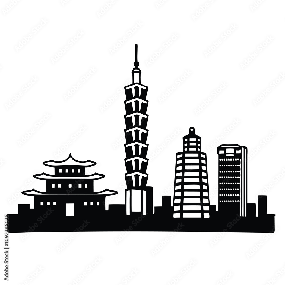 Obraz premium city skyline vector