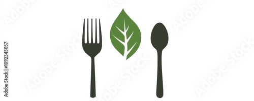 Detailed glyph design for a vegan lifedesign symbol. photo