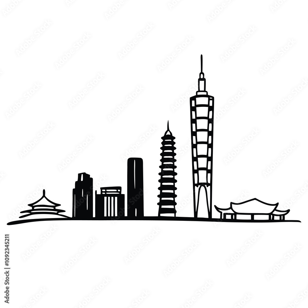 Fototapeta premium skyline silhouette