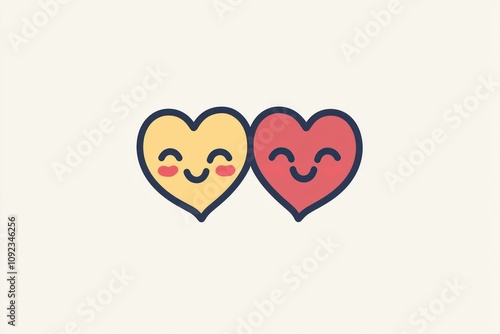 Simple line design icon depicting affection.