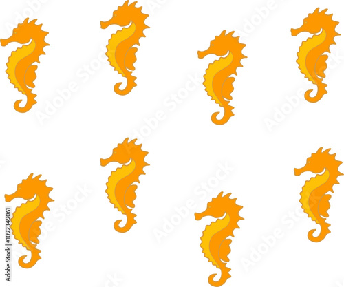 Seahorse design, Seahorse vector, Geometric seahorse background. photo