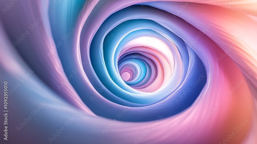 Obraz premium Abstract gradient color lines in the shape of a spiral background