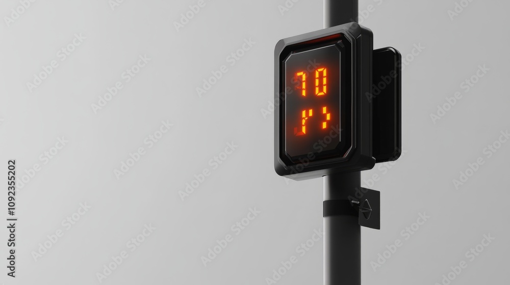 Digital traffic lamp isolated on white Digital traffic lamp isolated on white