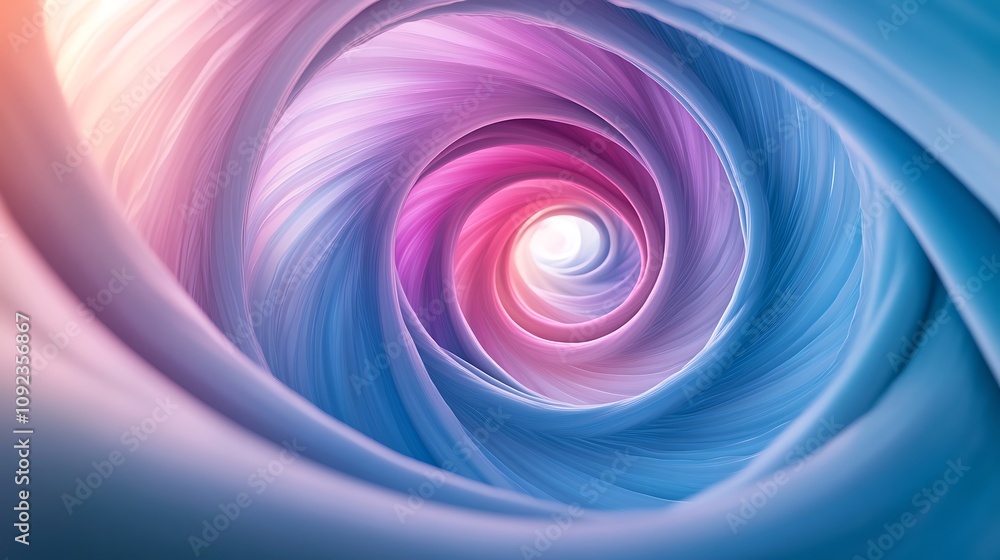 Fototapeta premium Abstract gradient color lines in the shape of a spiral background