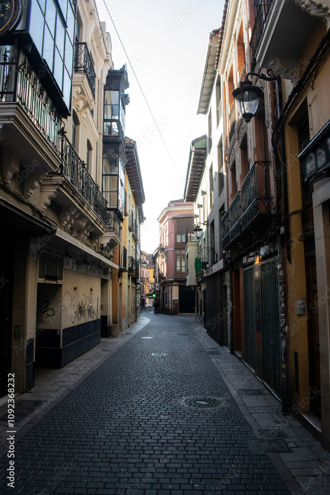 Fototapeta premium Calles del casco histórico de León, España