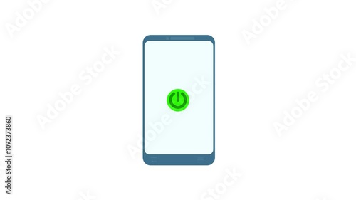 animated press the button to turn off the phone