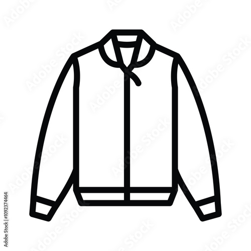 Casual bomber jacket with zipper front and ribbed cuffs