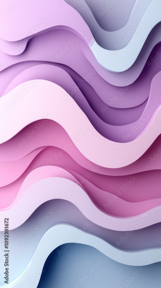 Obraz premium Abstract waves in soft pastel colors.
