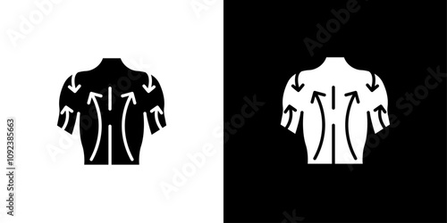 Back massage icon Art design illustration