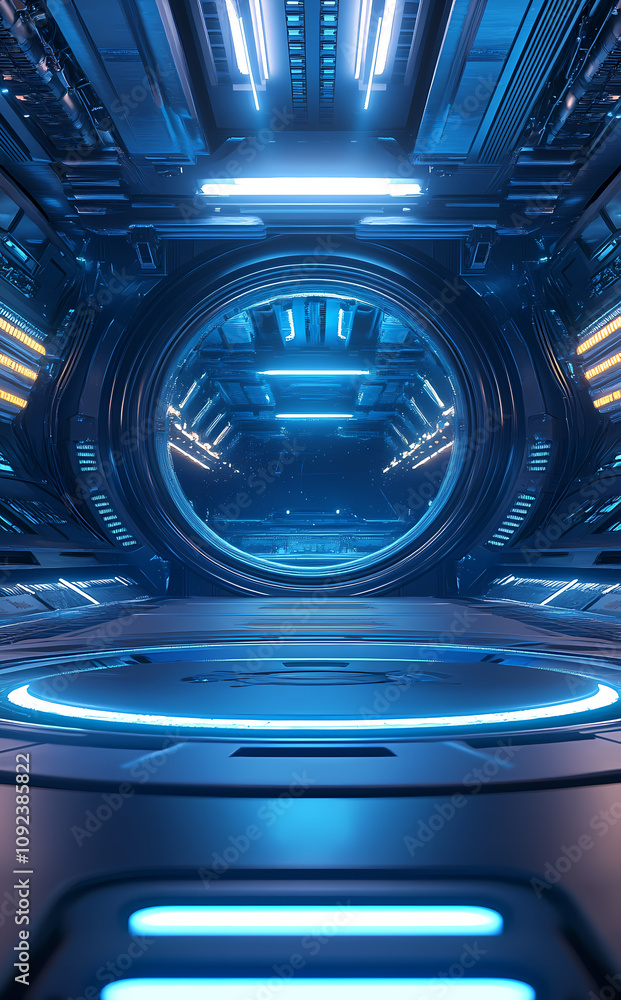 Fototapeta premium Technology stage background