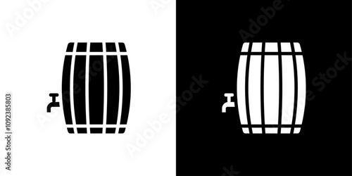 barrel of beer icon Art design illustration