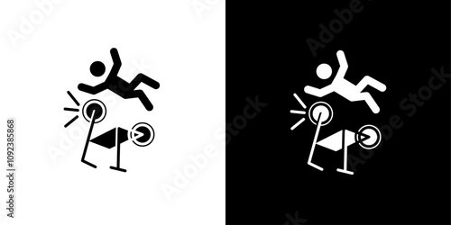 bicycle accident icon Art design illustration
