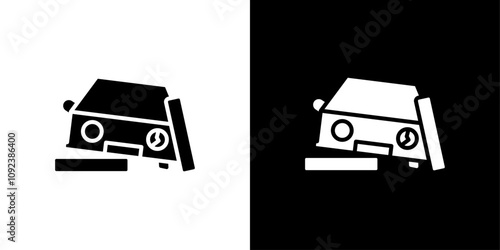 Car accident icon Art design illustration