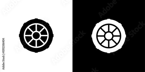 Car wheel icon Art design illustration