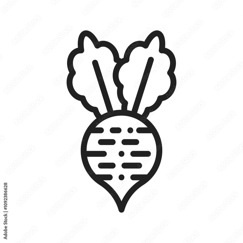 Fototapeta premium Beet Icon vector image. Suitable for use on web apps, mobile apps, and print media.