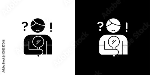 Curiosity icon Art design illustration