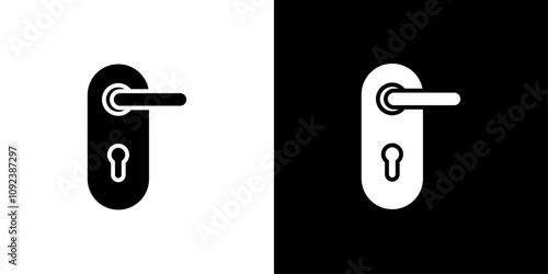 Door knob icon Art design illustration