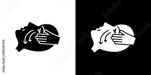 face massage icon Art design illustration