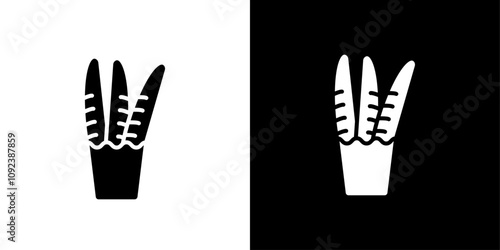 French bread icon Art design illustration