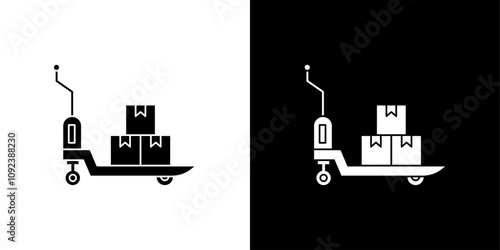 Hand pallet jack icon Art design illustration