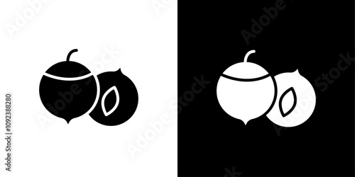 Hazelnut icon Art design illustration