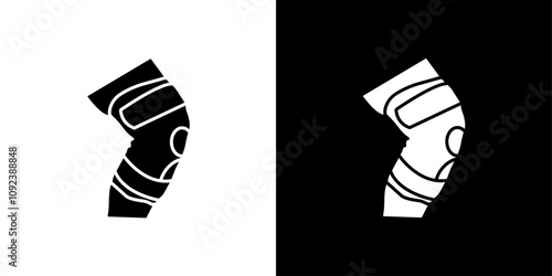 Knee Orthopedic Brace icon Art design illustration