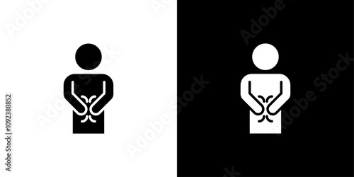 Indigestion icon Art design illustration