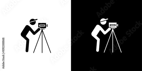 land surveyor icon Art design illustration