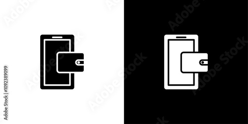 mobile payment icon Art design illustration