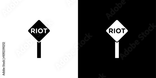 Riot sign icon Art design illustration