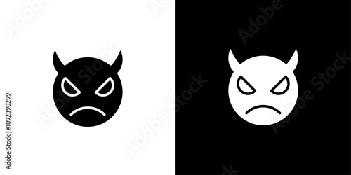 Satan evil icon Art design illustration