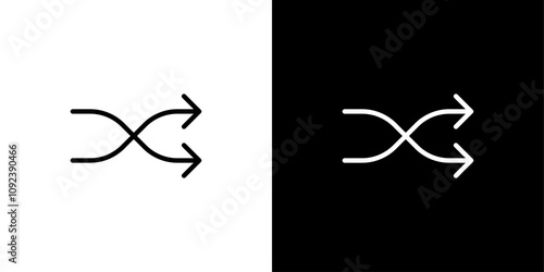 shuffle icon Art design illustration