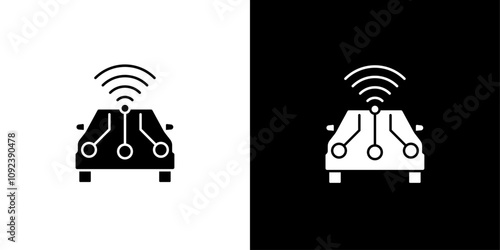 Smart car icon Art design illustration