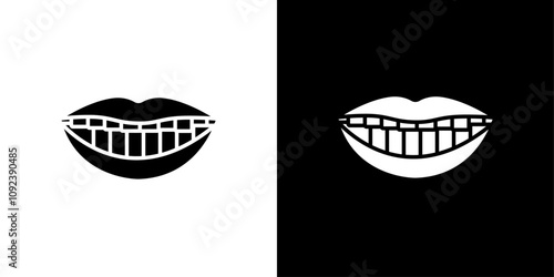 smile with teeth icon Art design illustration