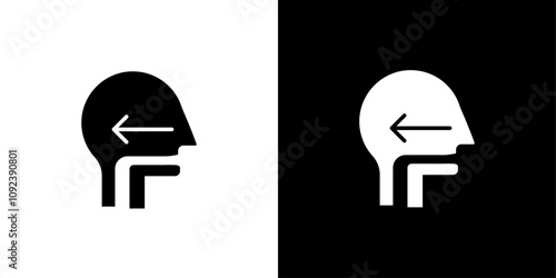 Swallowing reflex icon Art design illustration