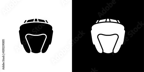 Taekwondo helmet icon Art design illustration