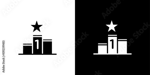 winner podium icon Art design illustration