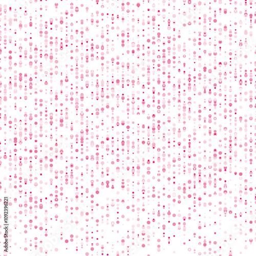 Abstract fashion polka dots background. White dotted pattern with rainbow gradient circles. Template design for invitation, poster, card, flyer, banner, textile, fabric.